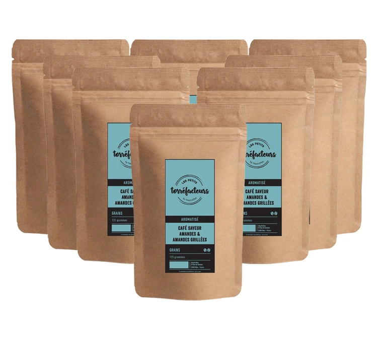 Café En Grains - Saveur Amande/Amande Grillé - 1kg (8x125g) - Les Petits Torréfacteurs 3 Café En Grains - Saveur Amande/Amande Grillé - 1kg (8x125g) - Les Petits Torréfacteurs