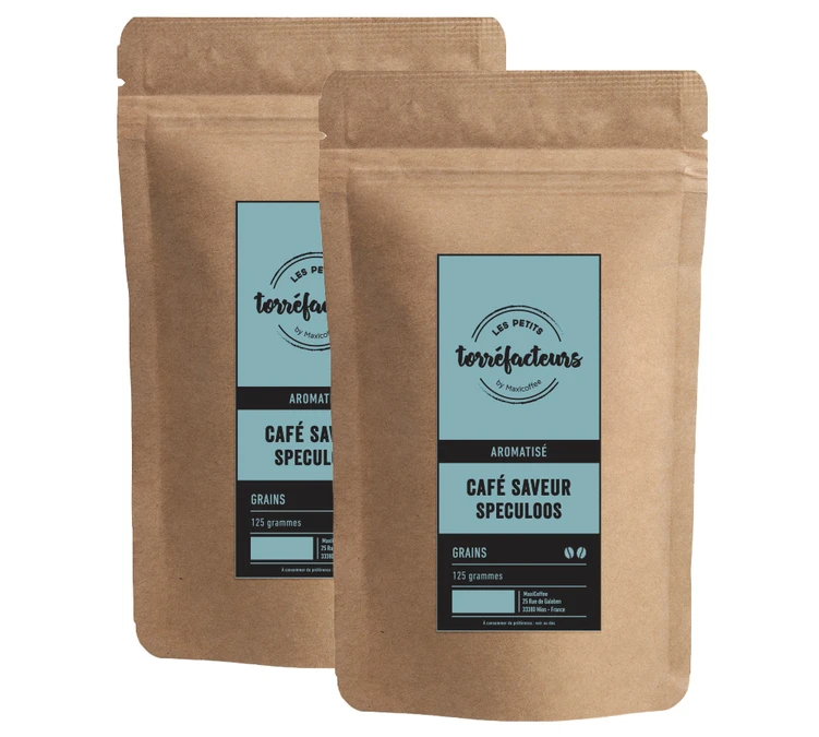 Café En Grains - Saveur Speculoos - 250g (2x125g) - Les Petits Torréfacteurs 3 Café En Grains - Saveur Speculoos - 250g (2x125g) - Les Petits Torréfacteurs