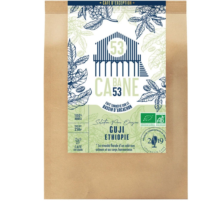 250g Café En Grains : Ethiopie - Guji - Cabane 53 3 250g Café En Grains : Ethiopie - Guji - Cabane 53