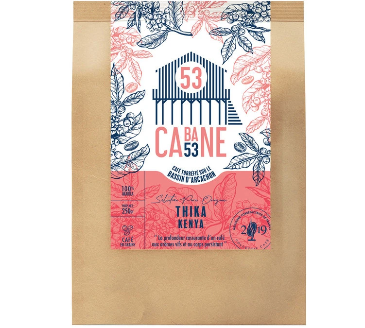 250g Café En Grains : Kenya - Thika - Cabane 53 2 250g Café En Grains : Kenya - Thika - Cabane 53