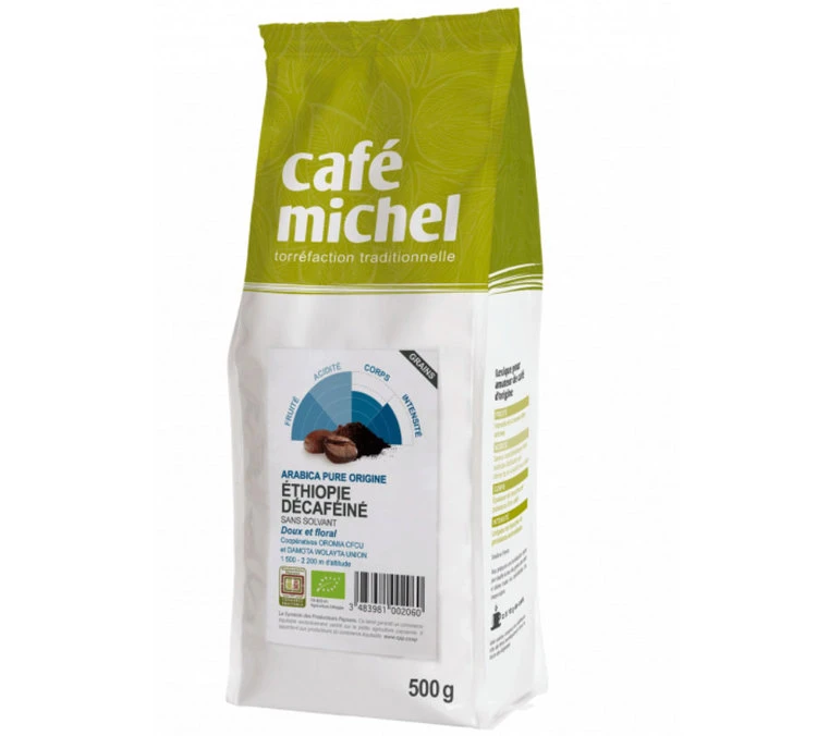 Café En Grain Décaféiné Bio - 500g - Ethiopie - Café Michel 3 Café En Grain Décaféiné Bio - 500g - Ethiopie - Café Michel