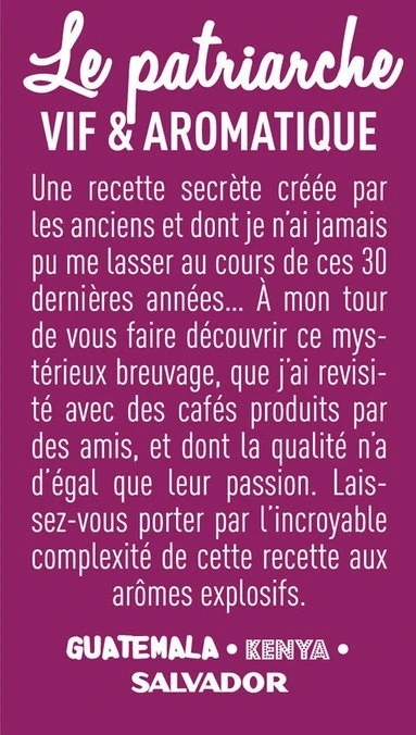 Café En Grains Le Patriarche - 1kg - Cafés Tchanqué 4 Café En Grains Le Patriarche - 1kg - Cafés Tchanqué – Image 2