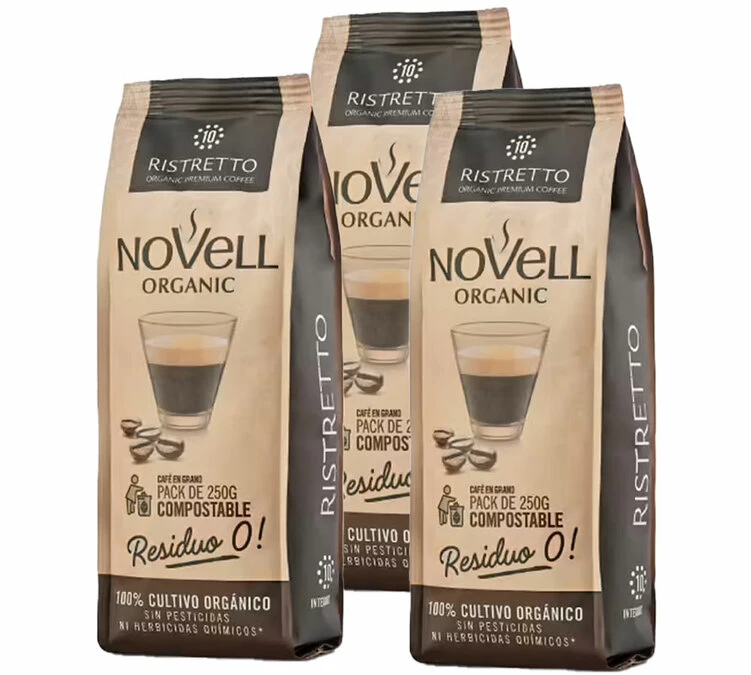 3x250g Café En Grain Bio Ristretto - Novell 3 3x250g Café En Grain Bio Ristretto - Novell