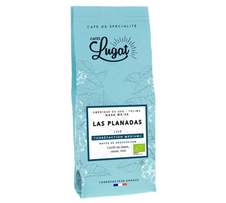 Café En Grains Bio : Amérique Du Sud - Las Planadas - 250g - Cafés Lugat 3 Café En Grains Bio : Amérique Du Sud - Las Planadas - 250g - Cafés Lugat