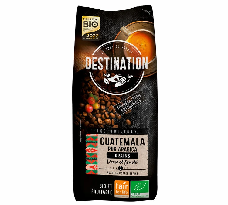 Café En Grain - 500gr - GUATEMALA ÉQUITABLE - DESTINATION 3 Café En Grain - 500gr - GUATEMALA ÉQUITABLE - DESTINATION