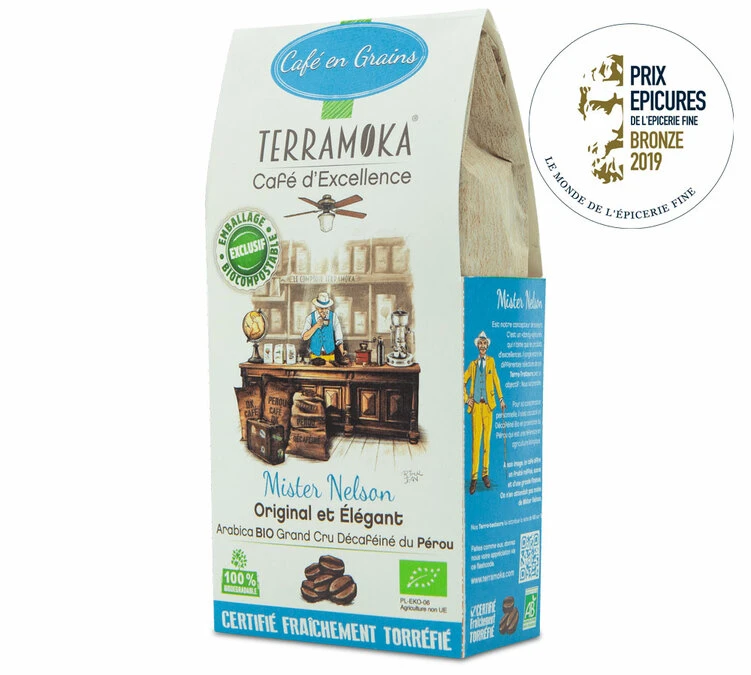 Café En Grains Décaféiné Bio Mister Nelson - Pérou - 200g - TERRAMOKA 4 Café En Grains Décaféiné Bio Mister Nelson - Pérou - 200g - TERRAMOKA – Image 2