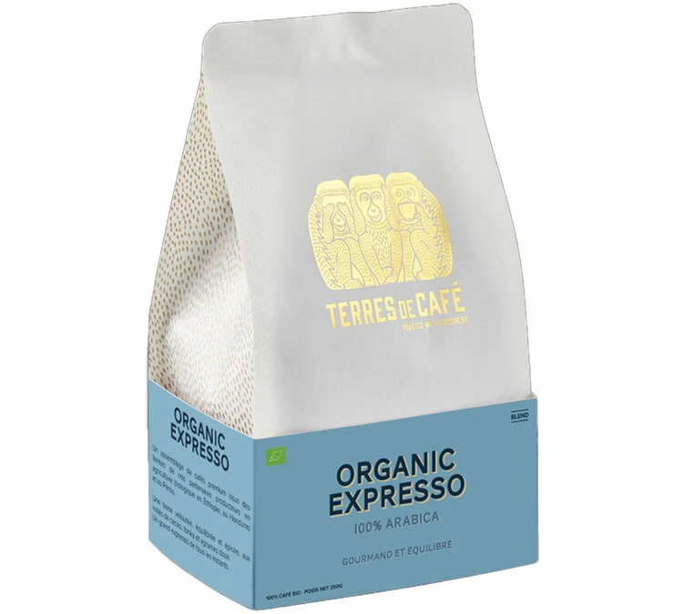 250g Café En Grain Bio Organic Blend - Terres De Café 3 250g Café En Grain Bio Organic Blend - Terres De Café
