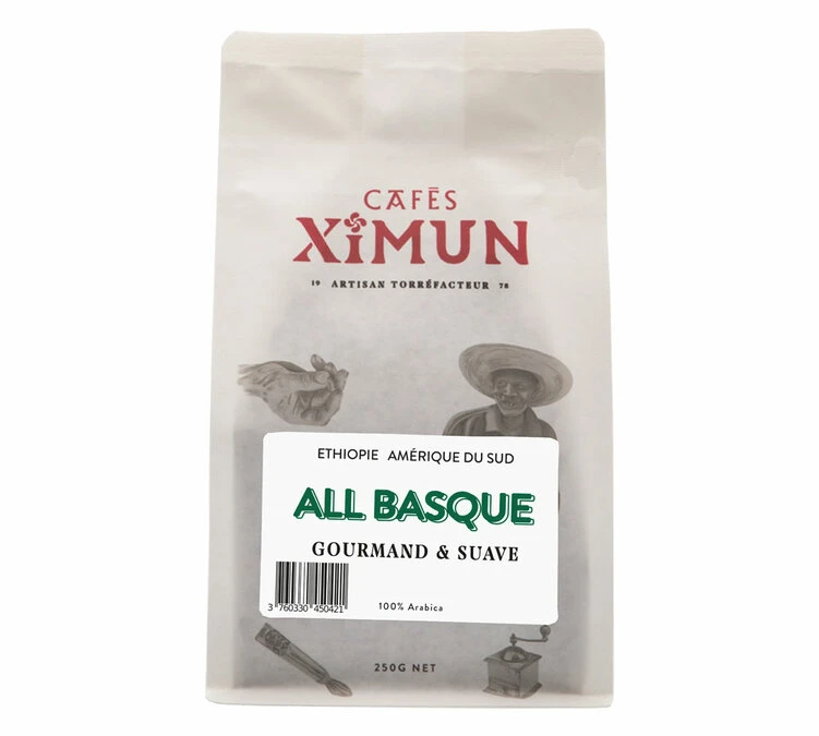 250 G Café En Grain All Basque Pur Arabica - CAFES XIMUN 3 250 G Café En Grain All Basque Pur Arabica - CAFES XIMUN