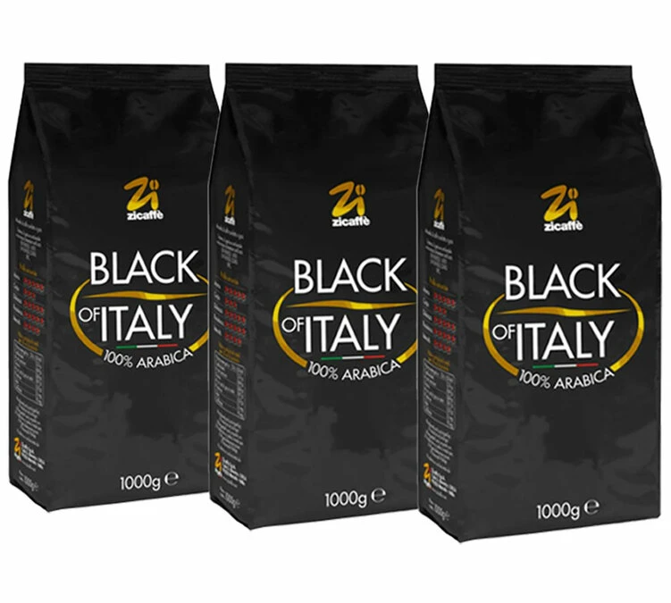 Café En Grains 100% Arabica Black Of Italy Zicaffè 3kg 3 Café En Grains 100% Arabica Black Of Italy Zicaffè 3kg
