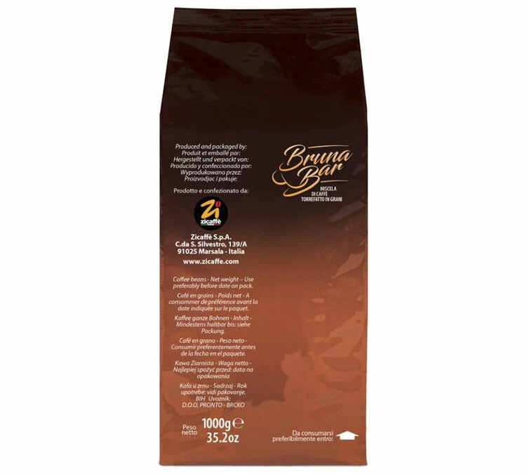 Café En Grains Linea Bruna Zicaffè 1kg 5 Café En Grains Linea Bruna Zicaffè 1kg – Image 3