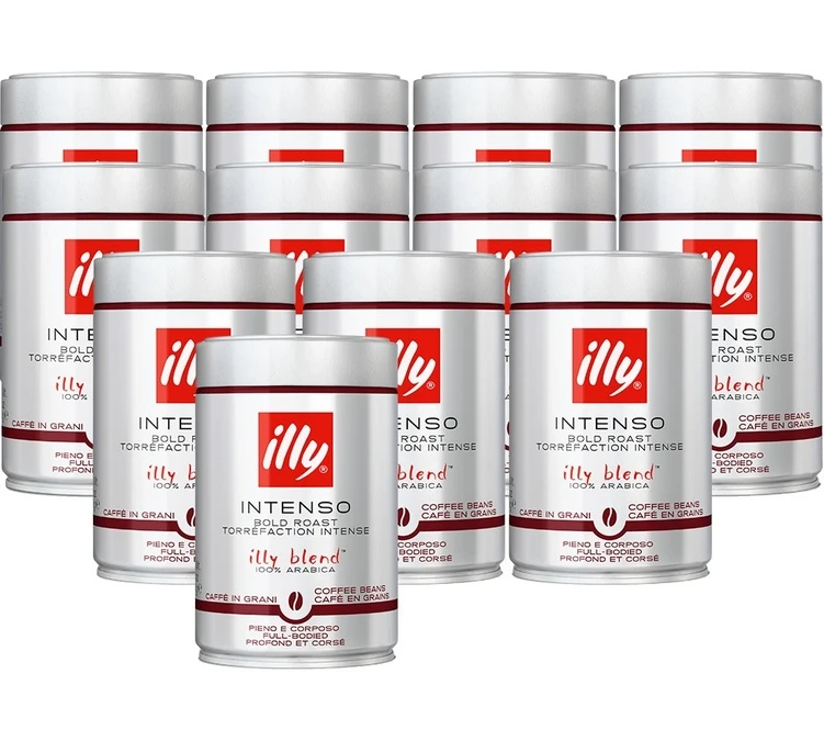 Café Grain Intenso (Scura) Illy - Torréfaction Foncée - 12x250g 3 Café Grain Intenso (Scura) Illy - Torréfaction Foncée - 12x250g