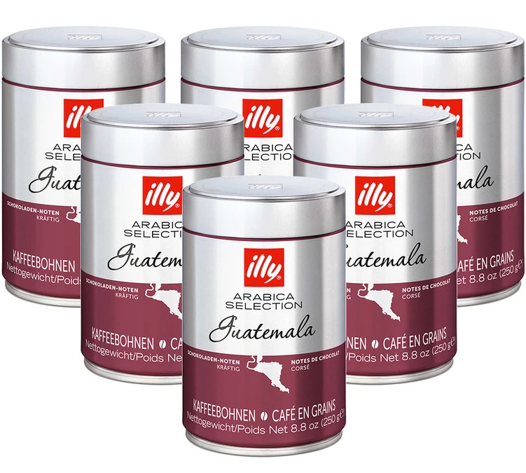 Café En Grains Illy Monoarabica Guatemala - 6x250g - Illy 3 Café En Grains Illy Monoarabica Guatemala - 6x250g - Illy