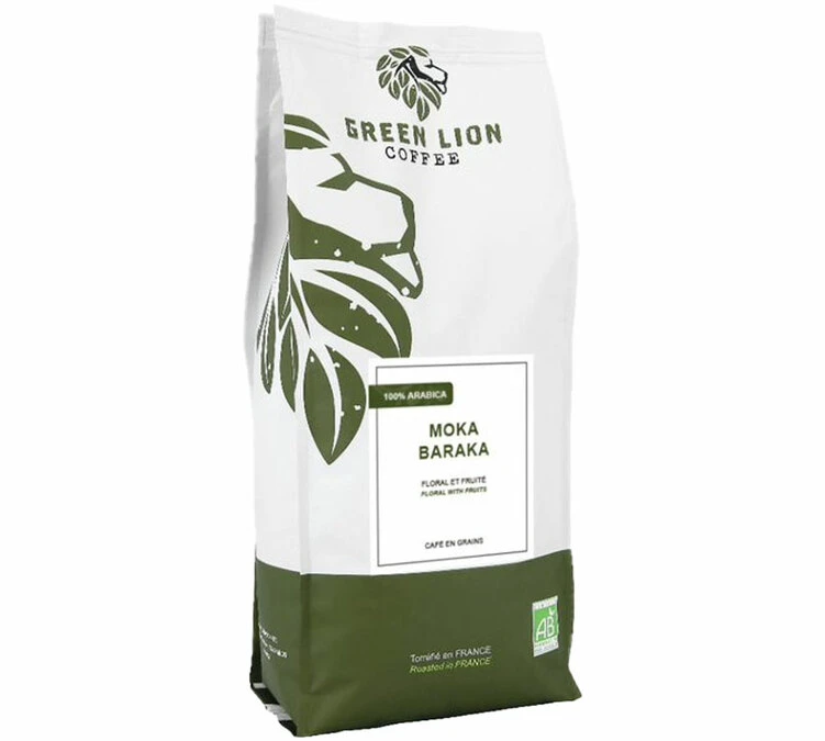1 Kg Café En Grain Bio Moka Baraka - Green Lion Coffee 3 1 Kg Café En Grain Bio Moka Baraka - Green Lion Coffee